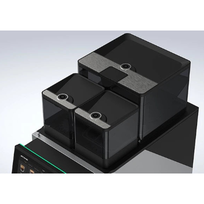 Premium fresh milk bean to cup coffee machine side profile